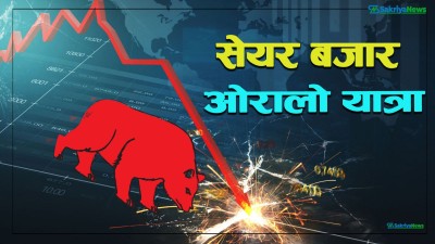  १५ अंकले घटेको सेयर बजारमा साढे ९ अर्बको कारोबार 